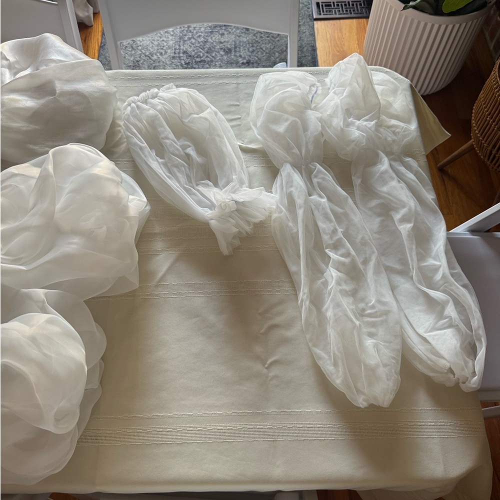 Lot of bridal / wedding toppers, straps, bolero, sleeves, cover etc. - Picture 7 of 8